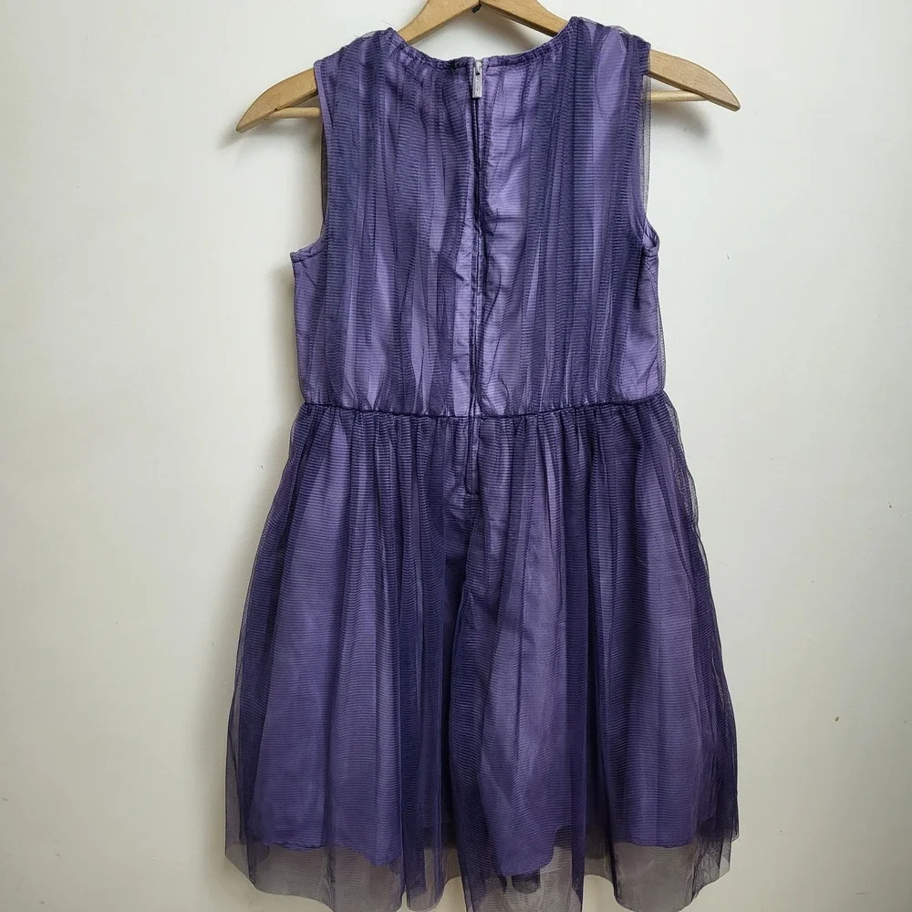 Calvin Klein Kids Dress Violette Dusk Size 12 NWT Tulle Skirt Zipper Closure $90